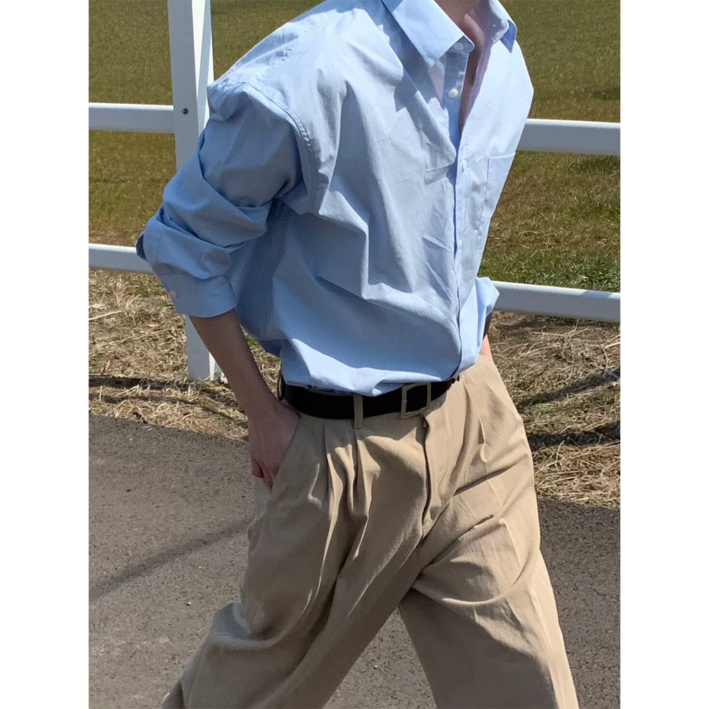 OVERSIZE COTTON SHIRT เสื้อเชิ้ตแขนยาวทรงโอเวอร์ไซส์  A8 - รูปที่ 6