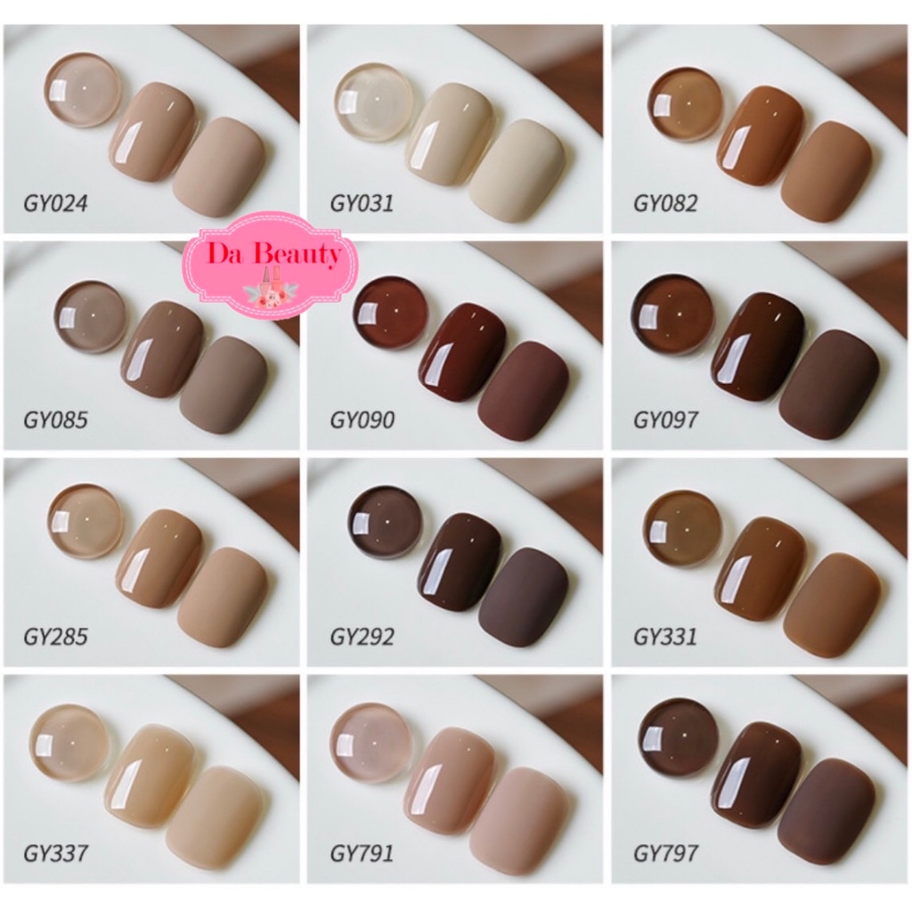 สีเจล GAOY โทนสีน้ำตาล Brown Tone รับประกันของแท้จากโรงงาน มีให้เลือกหลากหลายเฉดของโทนสีน้ำตาล