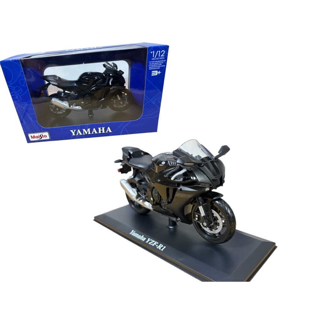 รถมอเตอร์ไซค์ Yamaha YZF-R1 (เป็นงานโมเดลMaisto พลาสติก)สเกล1:12 รายละเอียดสวยสมจริงสินค้าตามภาพ 100% ราคา ถูกที่สุด ดีลบีเคเค