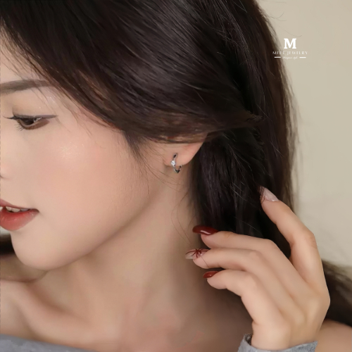 MEET💕ต่างหูเงิน Moebius ต่างหูเงินแท้925 ตุ้มหูเพชร ต่างหูแฟชั่น ตุ้มหูเงิน ต่างหูสไตล์เกาหลี รูปที่ 7