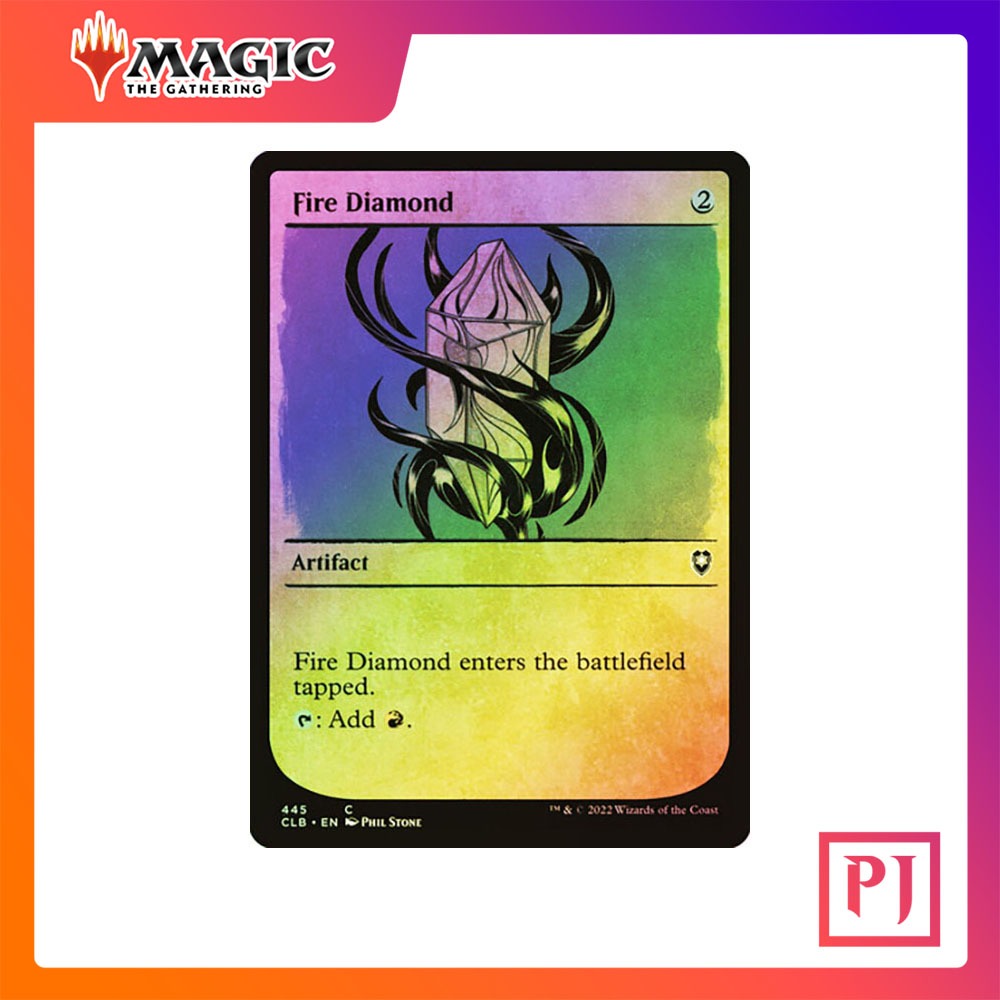 [MTG] Fire Diamond (Showcase)
 [CLB] [ARTIFACT] [COMMON] [FOIL] [ENG] (การ์ดเมจิค / Magic the Gathering)