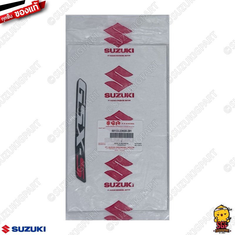 68133-23K00-291 สติ๊กเกอร์ EMBLEM, 'GSX' (BLACK) แท้ Suzuki GSX-S150