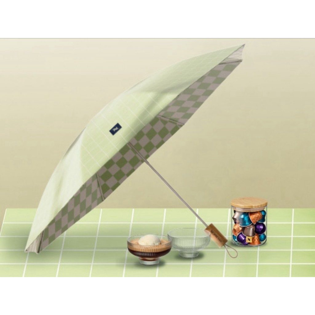 พร้อมส่ง!! Nespresso Limited edition Umbrella Pistachio ร่มรุ่นลิมิเต็ด สีพิทาชิโอ จากแบรนด์ Nespresso