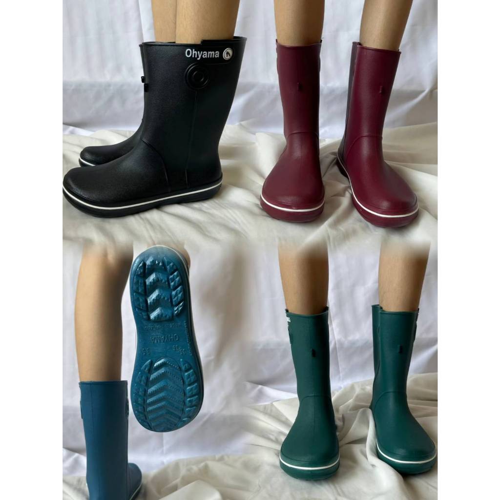 รองเท้าบูท Ohyama รุ่น B005 โทนสีเข้ม (งานจริง)