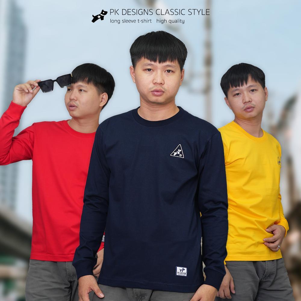 เสื้อยืด Dog PK รุ่นปัก Dog หญิงชายใส่ได้ แขนยาว[ของแท้] คอกลม Clothing ผู้ชาย