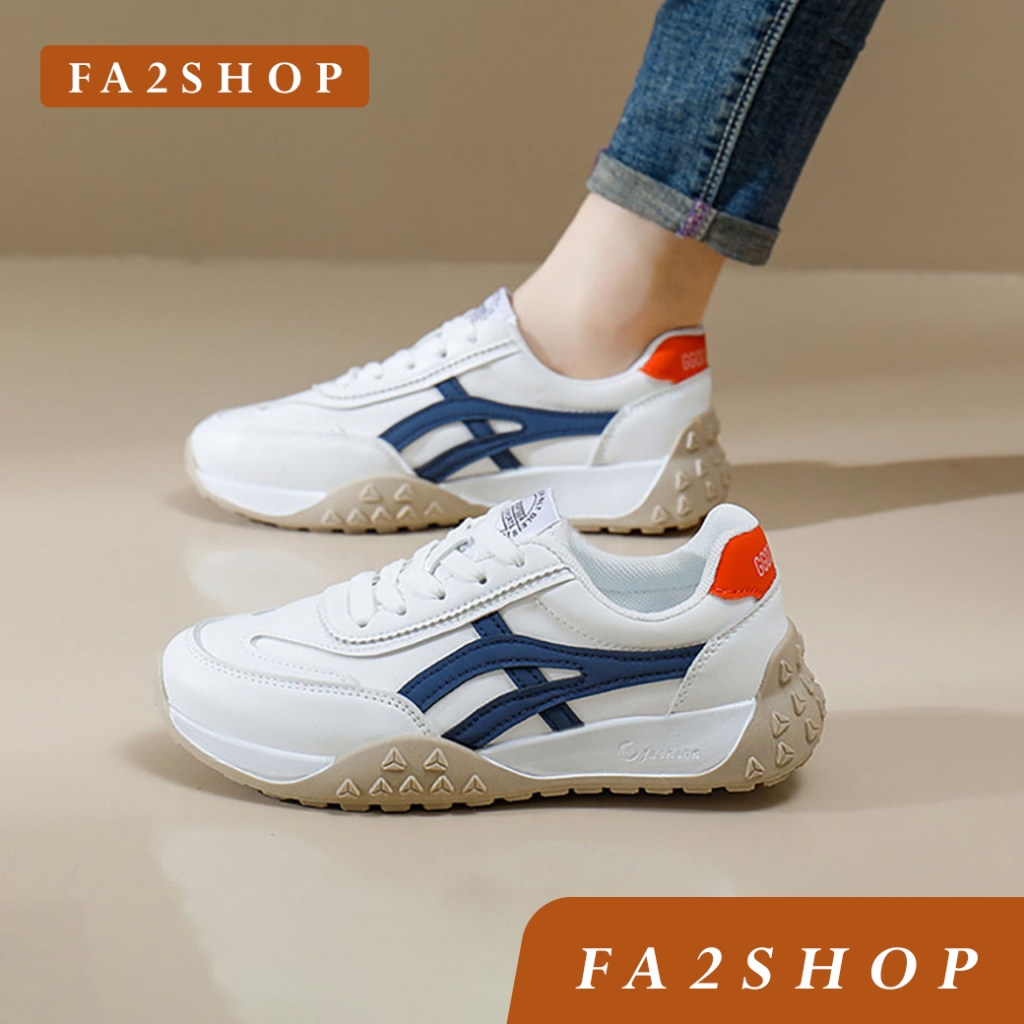 FA2SHOP รุ่น FQ192 รองเท้าผ้าใบนิ่มใส่สบาย [แนะนำบวกเพิ่ม 1 เบอร์]