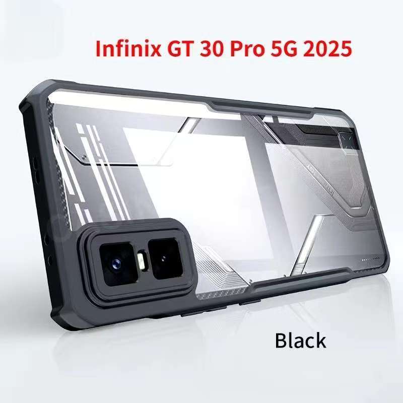 Infinix GT 30 5G/Infinix GT 30 Pro 5G(พร้อมส่งในไทย)เคสกันกระแทกขอบสีหลังใสInfinix GT 30/Infinix GT 