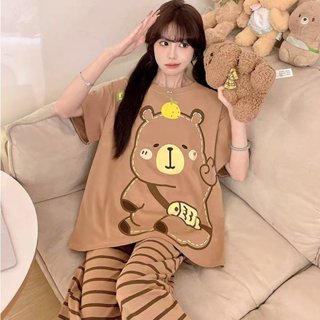 ชุดนอนผู้ใหญ่ ขนาด 5XL เซ็ตแขนสั้น-ขายาว ชุดนอนน่ารัก ชุดนอน…