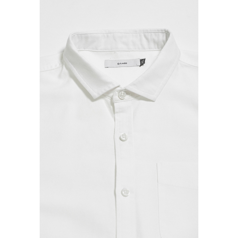 dapp Uniform เสื้อเชิ้ต แขนยาว ผู้ชาย Men's White Longsleeves Oxford Button Down Shirt สีขาว(TSLW2002DPS)