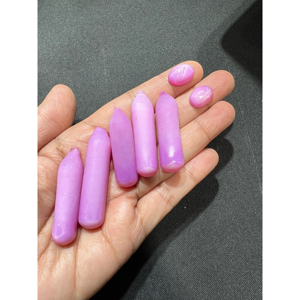 พลอยก้อน เนื้อแข็ง ROUGH CORUNDUM PINK RUBYเจียก่อนได้ทุกชนิด WEIGHT 22 GRAM ++ ROUGH