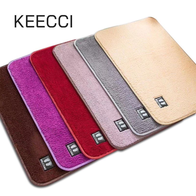 KEECCI พรมเช็ดเท้า พรมห้องน้ํา กันลื่น ซับน้ำได้ดี นุ่มสบายเท้า พรมดักฝุ่น สไตล์มินิมอล พร้อมส่ง