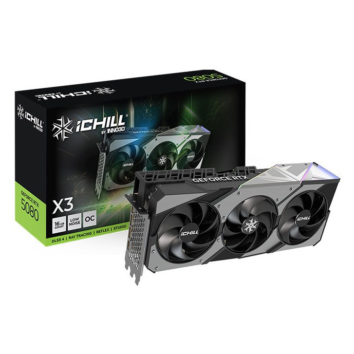 VGA(การ์ดจอ) INNO3D GEFORCE RTX 5080 ICHILL X3 - 16GB GDDR7 (C50803-16D7X-176069H)