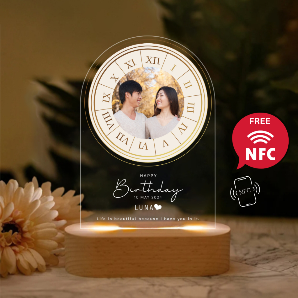 Happylife Our Anniversary โคมไฟ รูปแบบปฎิทินตามเทศกาลt ของขวัญวันเกิด ของขวัญให้แฟน แต่งงาน วันครบรอบ