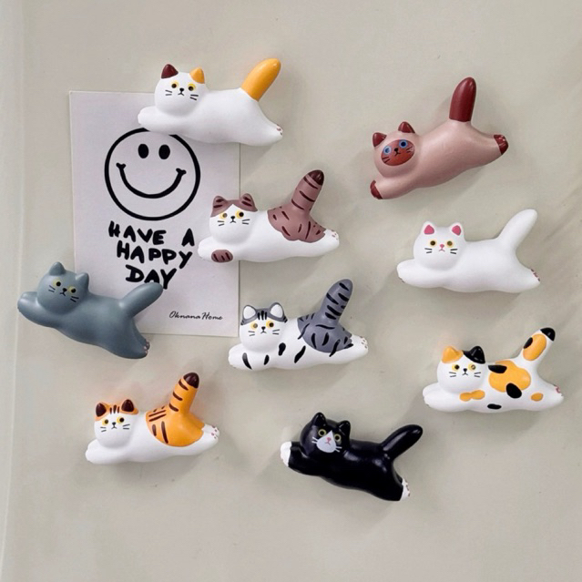 [ร้านไทยพร้อมส่ง] แม่เหล็กแมว แม่เหล็กติดตู้เย็น Magnet ที่ติดตู้เย็น ตัวติดตู้เย็น แม่เหล็ก แม่เหล็