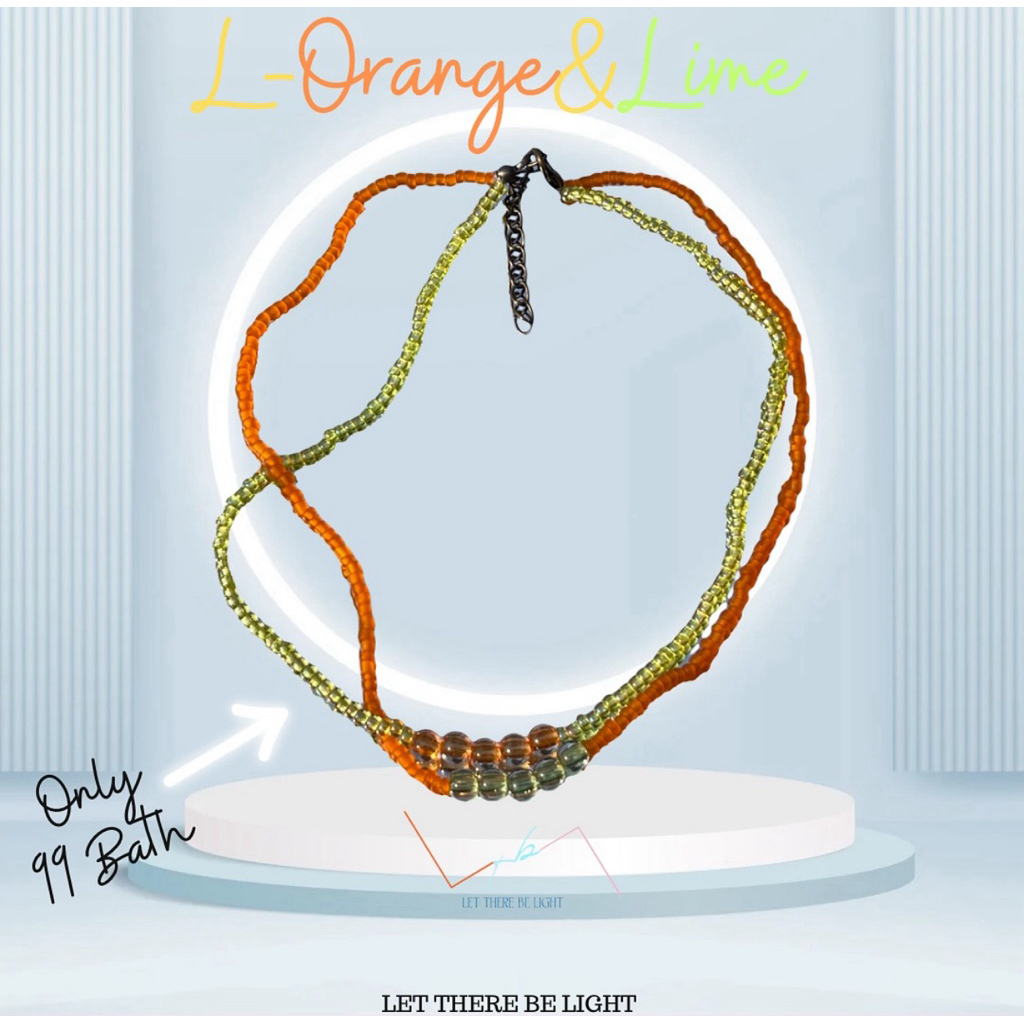 L-Orange&Limeสร้อยคอส้มมะนาว2ชั้น