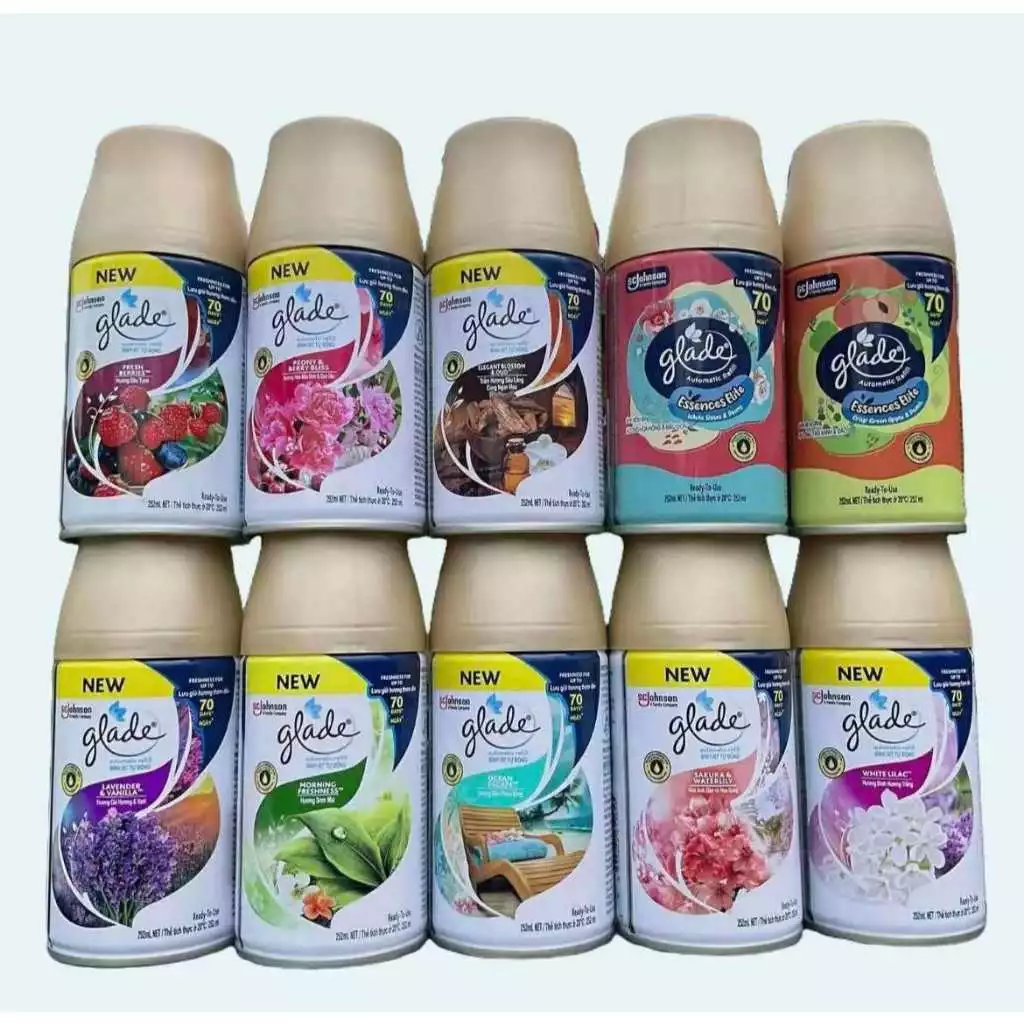 *พร้อมส่ง 10กลิ่น **glade outomatic sprey refill ขนาด175g. มีเรทส่งทักแชต