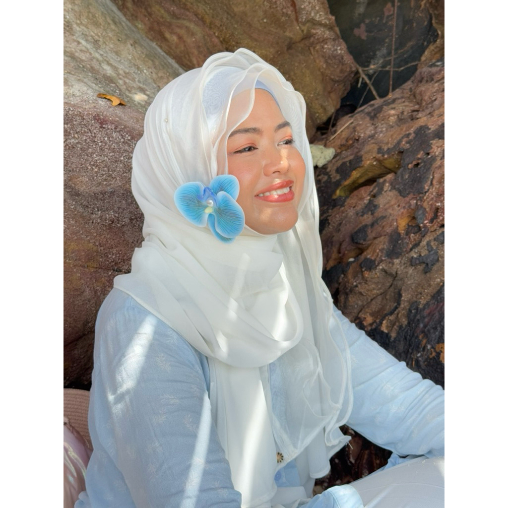 Hijab ผ้าชีฟองพันยาวพรีเมี่ยมเจ้าหญิง จ้าวใจ รุ่น Hijab Princess sugar by Nada 🌸