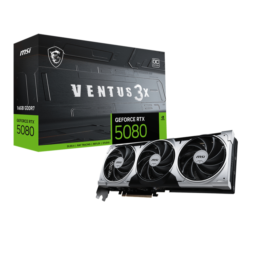 VGA (การ์ดแสดงผล) MSI GEFORCE RTX 5080 16G VENTUS 3X OC PLUS - 16GB GDDR7