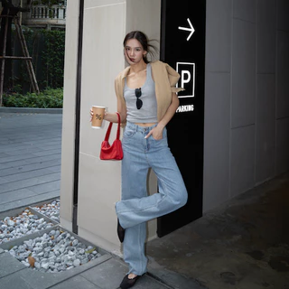 MERMAIDSTUDIO - PETITE SOUFFLÉ JEANS ยีนส์ทรงกระบอกผ้าไม่ยืด