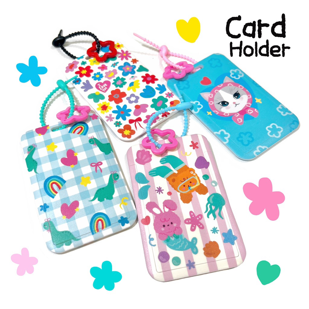 🪼💖(ลายใหม่) Card Holder ที่ใส่การ์ด🎨ที่ใส่บัตร น่ารัก ใส่บัตรพนักงาน นักเรียน bts mrt l SAYBADDIE