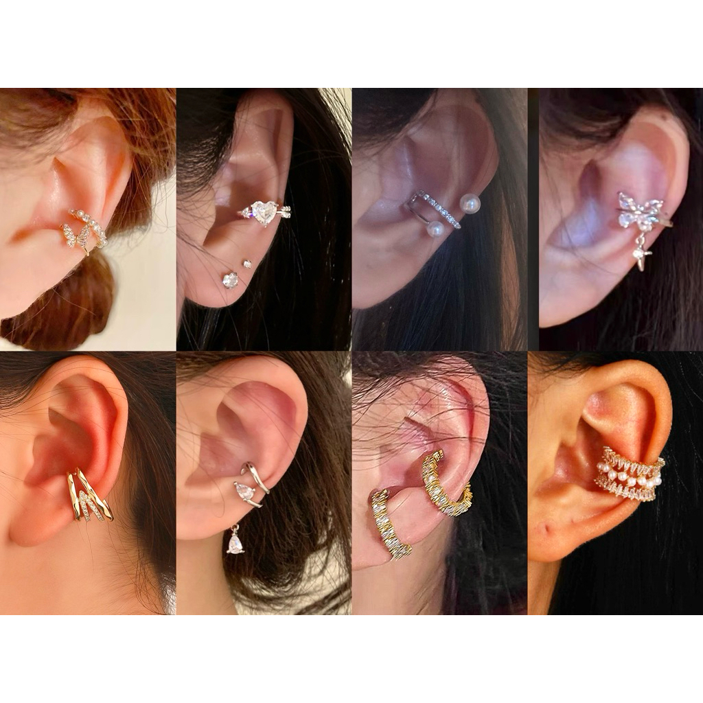 (พร้อมส่ง✨) ที่คล้องหู earcuff ใส่แฟชั่น/ออกงาน เก๋ๆ มีหลายแบบ✨