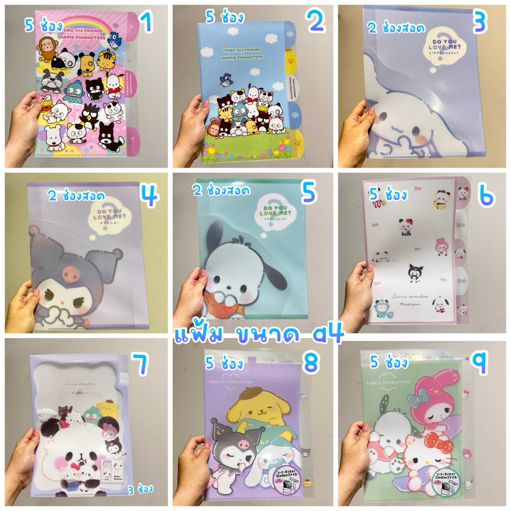 พร้อมส่ง !! แฟ้มเอกสาร ขนาด a4 sanrio new limited japan 6.5/2025