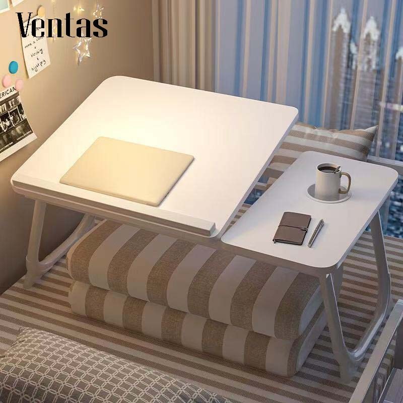 Ventas ໂຕະພັບປັບໄດ້ ໂຕະຍີ່ປຸ່ນ ໂຕະເອນກປະສົງ ພັບເກັບໄດ້ ມີຊ່ອງວາງຈອກນ້ຳ