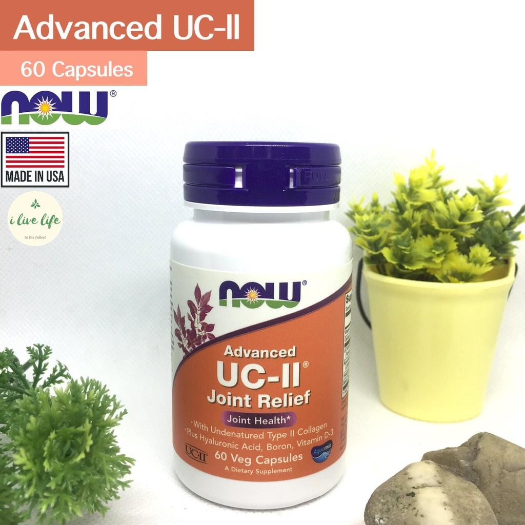 คอลลาเจน Advanced UC-II Joint Relief 60 Capslues - Now Foods คอลลาเจนชนิดที่ 2 Collagen Type