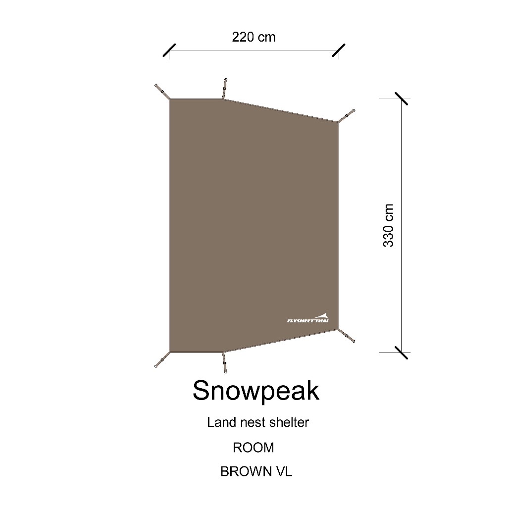 กราวชีท Snow Peak Land Nest Shelter (Room) ผ้าปูรองเต้นท์ ตรงรุ่น