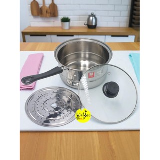 หม้อนึ่งสแตนเลสมีด้าม 22 ซม. Houseware