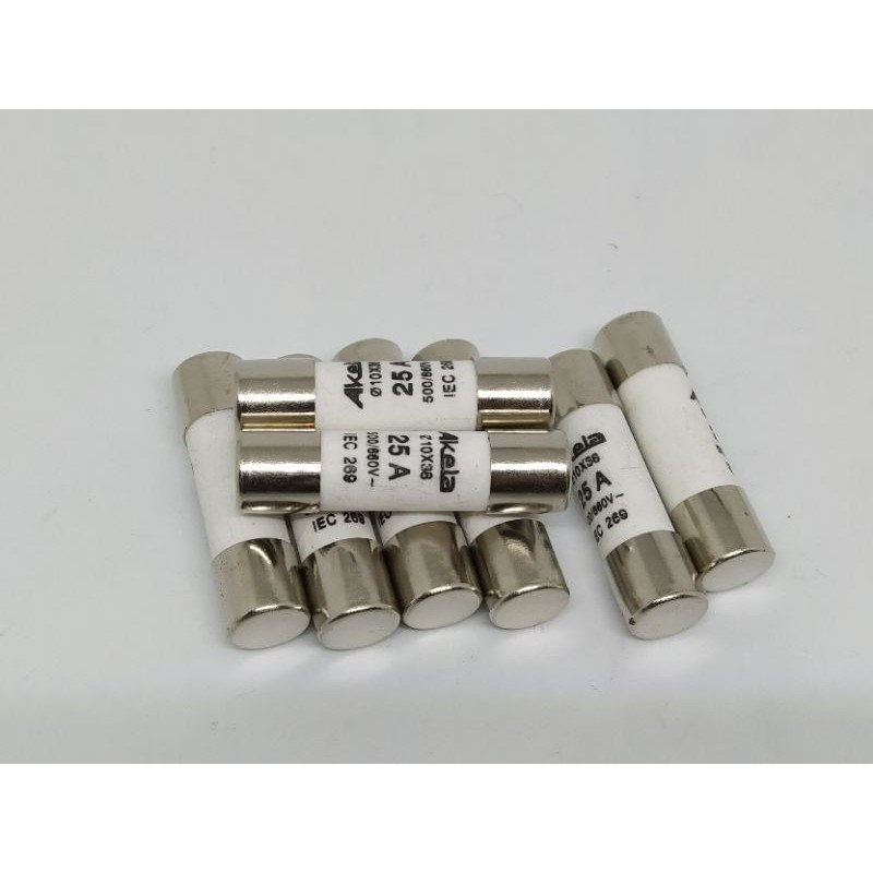 ฟิวส์ 10×38MM 380V 1A 2A 3A 4A 6A 8A 10A 16A 20A 25A 32A 40A(แพ็คละ10ตัว)