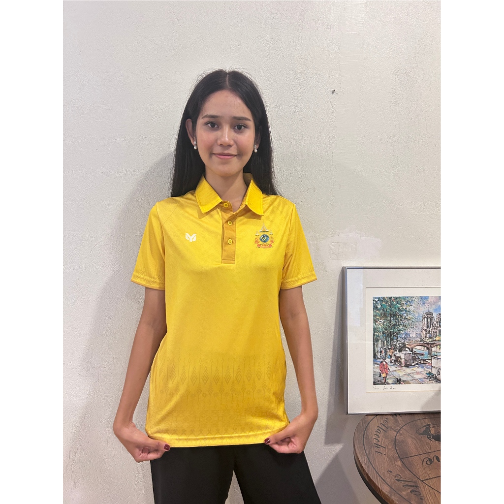 เสื้อเหลืองลายไทย ตราสัญลักษณ์ 72พรรษา มี 3 ลาย (Yellow Collection)