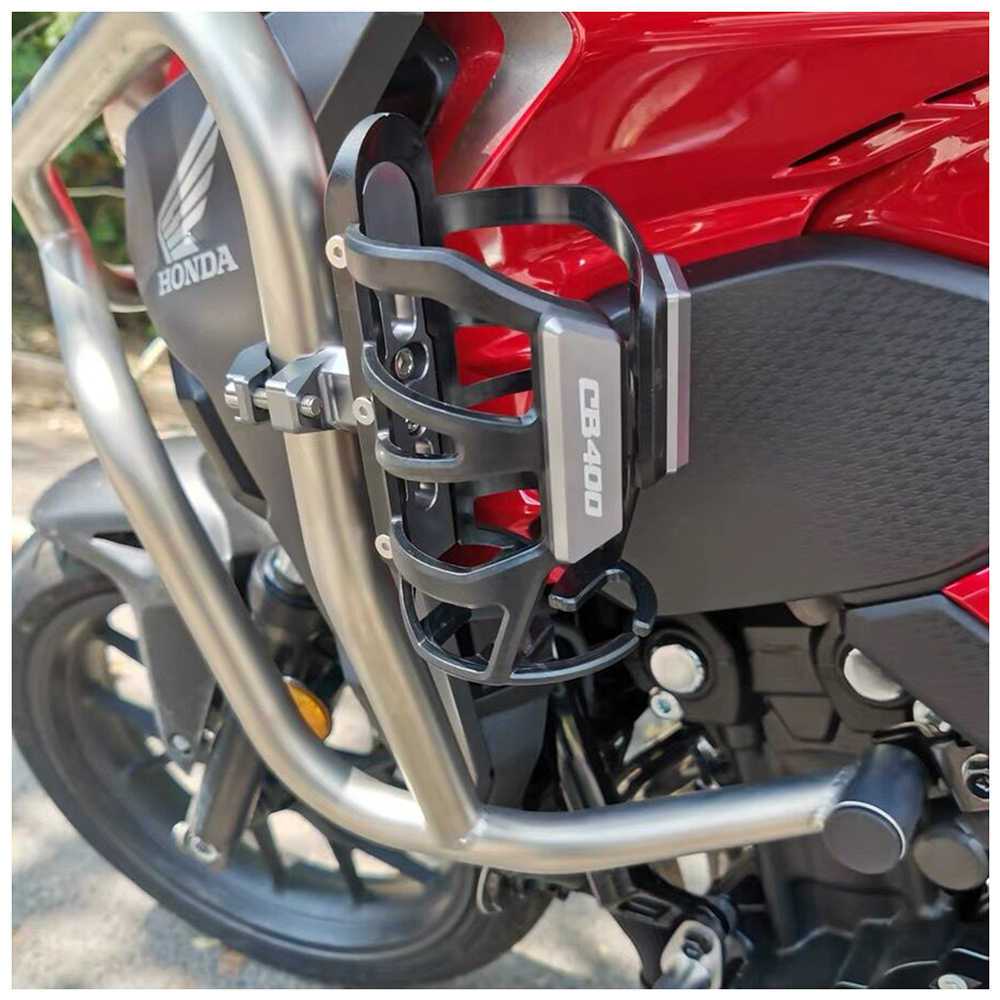 ติดตั้งเครื่องดื่มน้ำในรถจักรยานยนต์ Honda CB400X CB400F CB400SF ที่ปรับแต่งได้ ชั้นวางถ้วยน้ำ เครื่