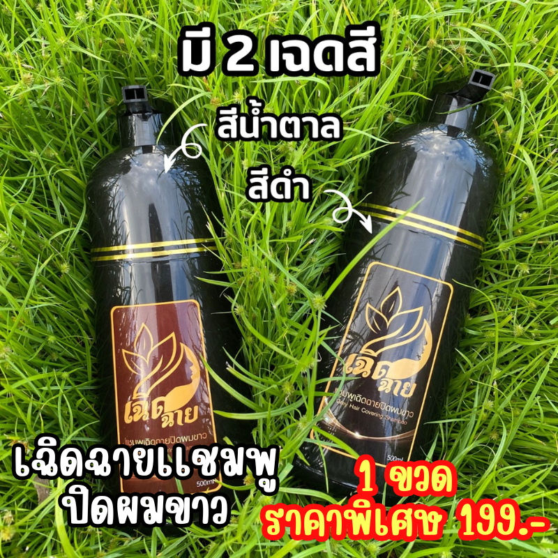 แชมพูปิดผมขาว เฉิดฉาย สารสกัดจากธรรมชาติ 1 ขวด ขนาด 500ml. มี 2 เฉดสีให้เลือก
