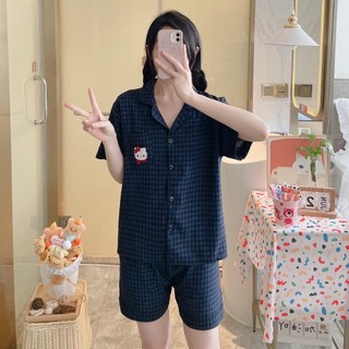 ชุดนอนผู้หญิง ขาสั้น ชุดนอนผู้หญิงผ้านิ่ม ใส่สบาย ชุดนอนแฟชั่นM-12