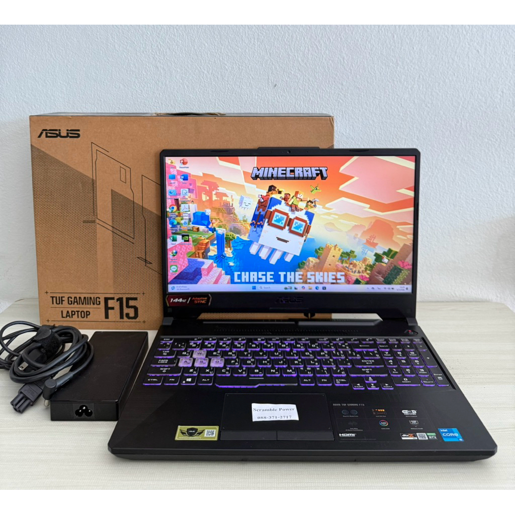 โน๊ตบุ๊คเกมมิ่ง ASUS TUF Gaming F15 FX506HM-HN008T/ i5gen11/ Ram16GB/ SSD 512GB/ RTX 3060