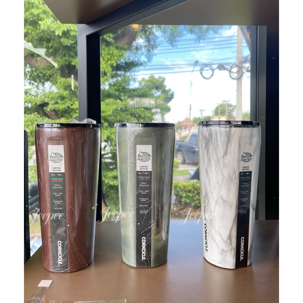 📌พร้อมส่ง📌แก้วCafe Amazon X Corkcicle ขนาด 24 oz. Limited Edition แก้วเก็บอุณหภูมิร้อน-เย็น ของแท้