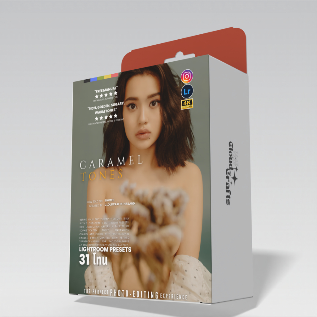 Caramel Tones | 31โทน | ฟิลเตอร์แต่งภาพพรีเมี่ยม | Lightroom | Pro-Grade Edits | Crafted By CloudCra