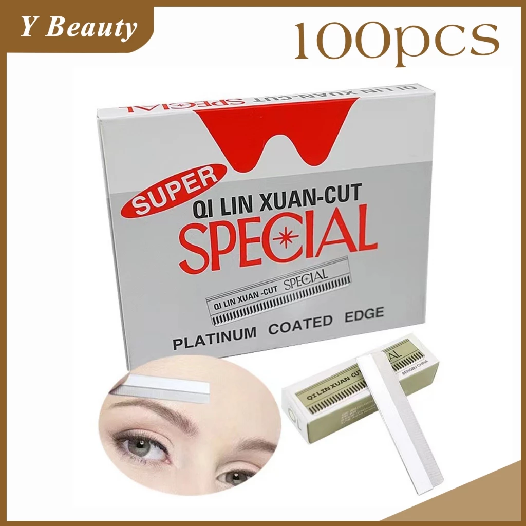 100 ชิ้น / เซต ใบมีดโกน กำจัดขน มีดกันคิ้ว ที่กันคิ้ว ที่โกนขน ใบมีดโกนหน้า มีดโกน