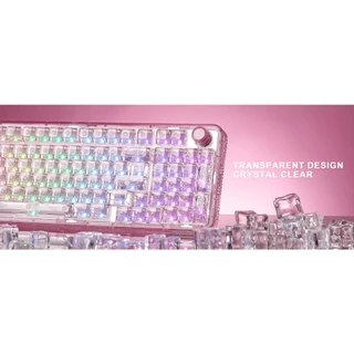 [โค้ดคุ้มลด20%] YUNZII X98 Crystal Mechanical Keyboard คีย์บอร์ดไร้สาย Wireless Bluetooth Custom X 98 Keycap