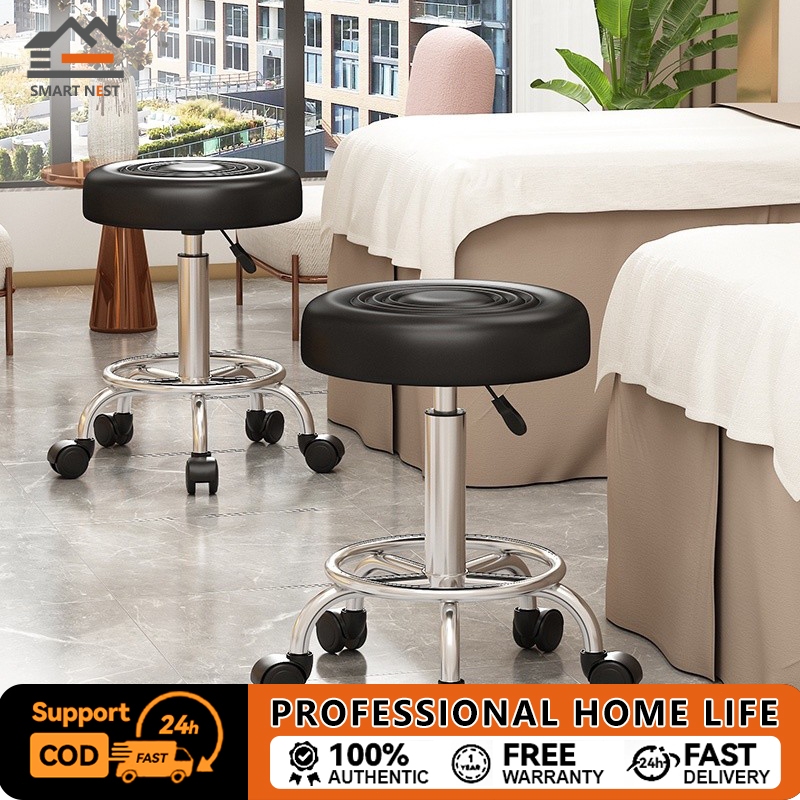 SMART NESTเก้าอี้บาร์ หมุนได้ 360 องศา ปรับขึ้นลงอิสระ แข็งแรงและทนทาน ใช้ในบ้าน เก้าอี้สำนักงาน สามารถปรับระดับได้
