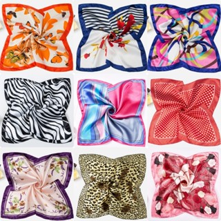พร้อมส่ง🔥ลายใหม่มีหลายลาย ผ้าพันคอ50cm. คาดผม ผูกกระเป๋า