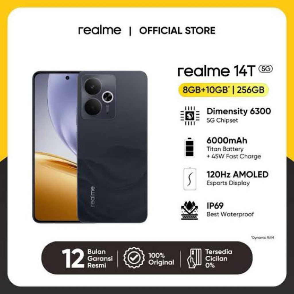Realme 14T-5G Ram8/256GB แบต6000mAh