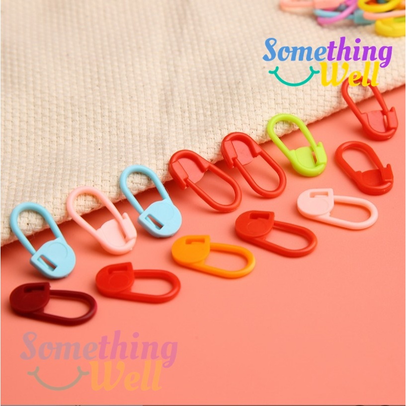 เข็มกลัดกระดุมนักศึกษา (Set 100 ชิ้น) / เข็มกลัดนับหลัก / เข็มกลัดพลาสติกซ่อนปลาย | งานถักไหมพรม - รูปที่ 3