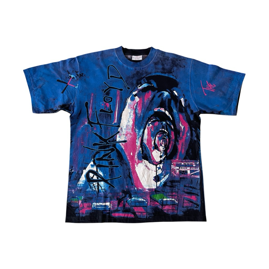 เสื้อ รุ่น Pink Floyd OVP The​ Wall " พิ้งค์อ้าปาก "​งานไทย official 90s  ป้าย Hiptrack   #เสื้อวินเ
