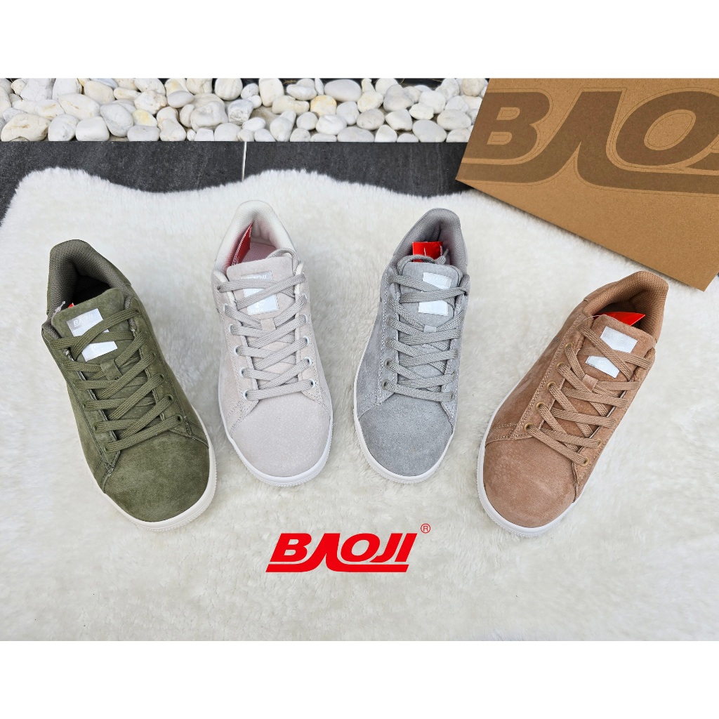 **BAOJI** [ลิขสิทธิ์แท้ ตัวแทนขายเอง] (BJW-1059) รองเท้าผ้าใบลำลอง เดินสบาย *ผู้หญิง* ส้นสูง 2 ซม. เบาหวิว (By MAIZIE)