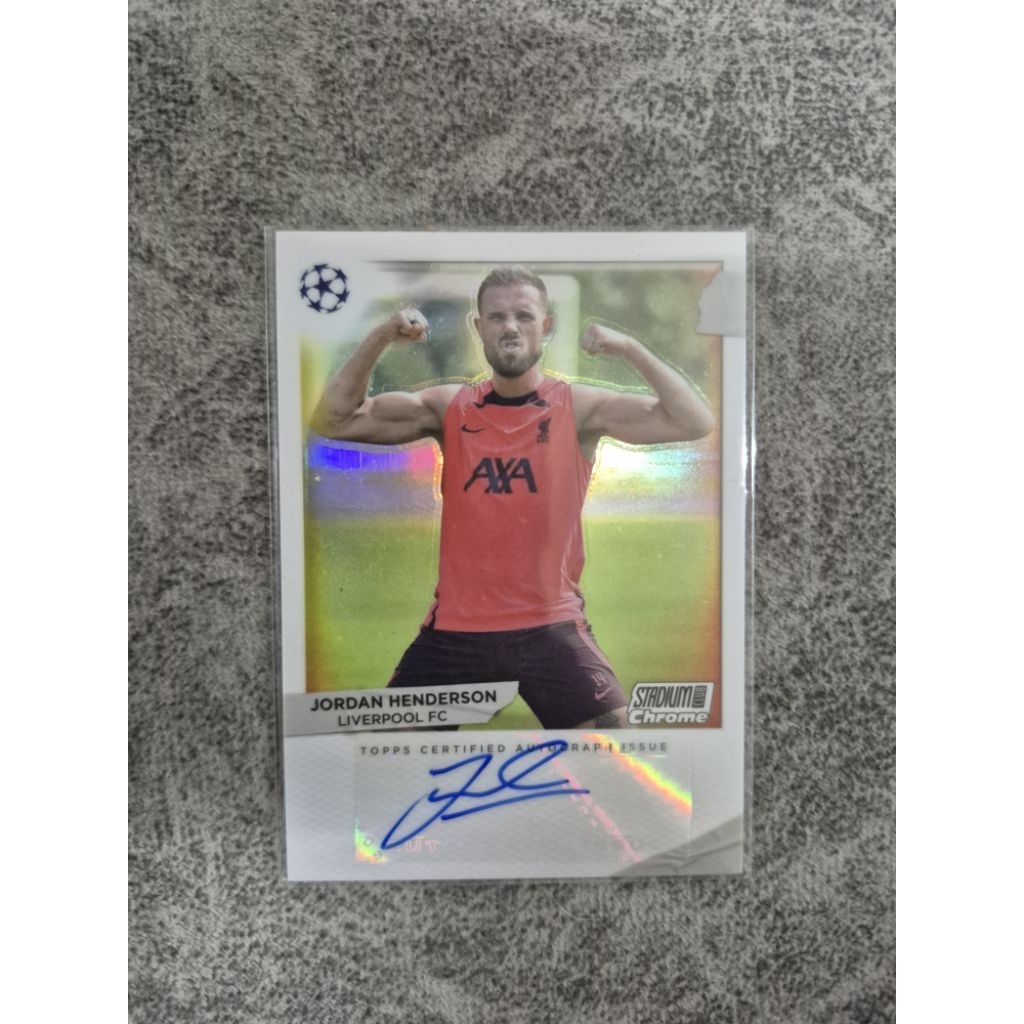 2022-23 Topps Stadium Club Chrome UCL Behind The Lens Auto Jordan Henderson