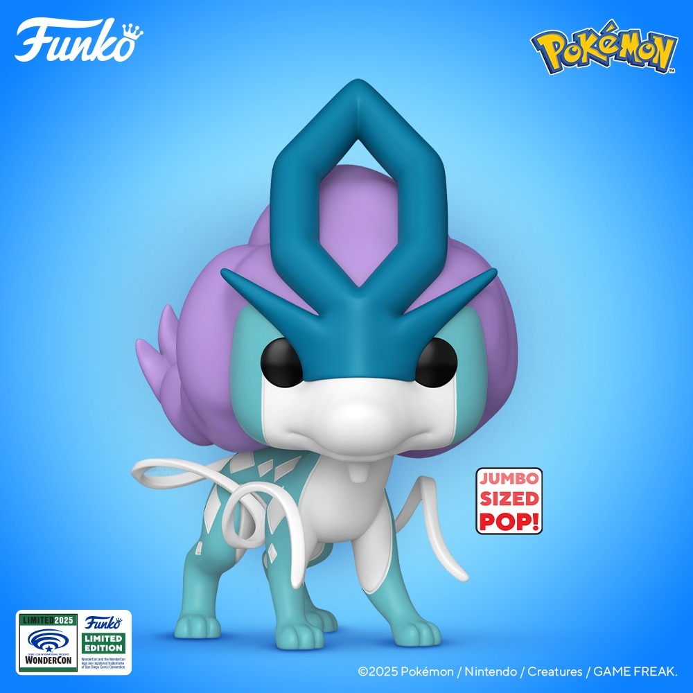 Funko POP! Jumbo 10” Pokemon Suicune (2025 Wondrous Convention Exclusive)