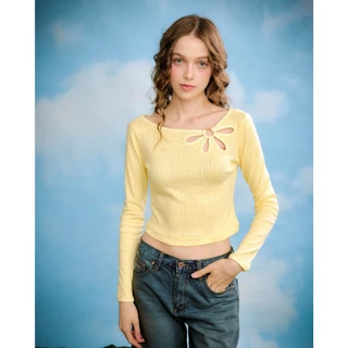 KANDA JEANS :Lily Long-sleeve top เสื้อยืด แขนยาว