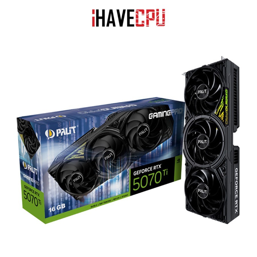 iHAVECPU VGA(การ์ดจอ) PALIT GEFORCE RTX 5070 TI GAMING PRO - 16GB GDDR7 (NE7507T019T2-GB2031Y)